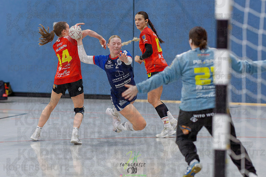 Frauen Regionalliga (HHV); HSG Wettenberg - TV Hüttenberg | Frauen Regionalliga (HHV); HSG Wettenberg - TV Hüttenberg am 06.12.2025 in Launsbach (Wettenberg) (Halle GS Launsbach (Wettenberg))Photo © 2025 - Jörg Heinrich - Realisiert mit Pictrs.com