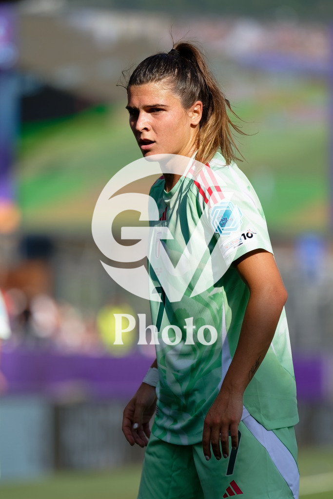 Belgium v Italy - UEFA Women's EURO 2025 Group B | SION, SWITZERLAND - JULY 3: Sofia Cantore of Italy looks on  during the UEFA Womens EURO 2025 Group B match between Belgium and Italy at Stade de Tourbillon on July 3, 2025 in Sion, Switzerland. (Photo by Giuseppe Velletri/Sports Press Photo/Getty Images)