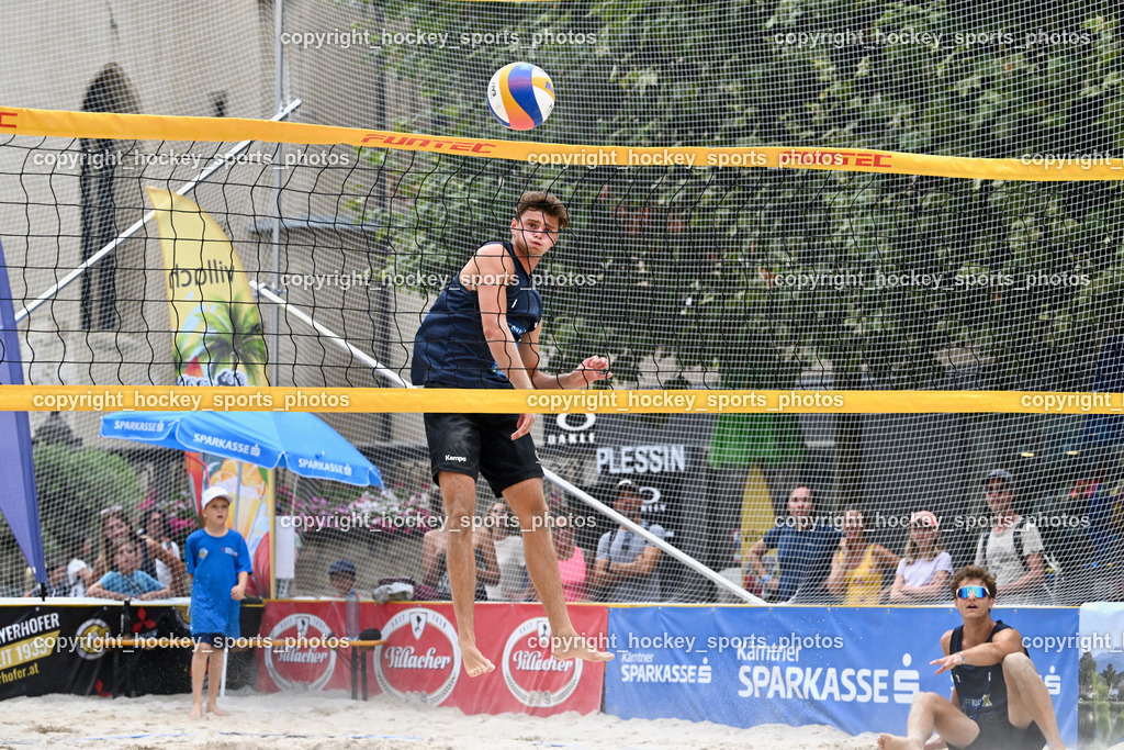 Kärntner Landesmeisterschaft Beach Volleyball | #1 KLEMEN Michael Mario, Kärntner Landesmeisterschaft Beach Volleyball, Kärntner Landesmeisterschaft Beach Volleyball am 18.08.2024 in Villach (Rathausplatz Villach), Austria, (Photo by Bernd Stefan)