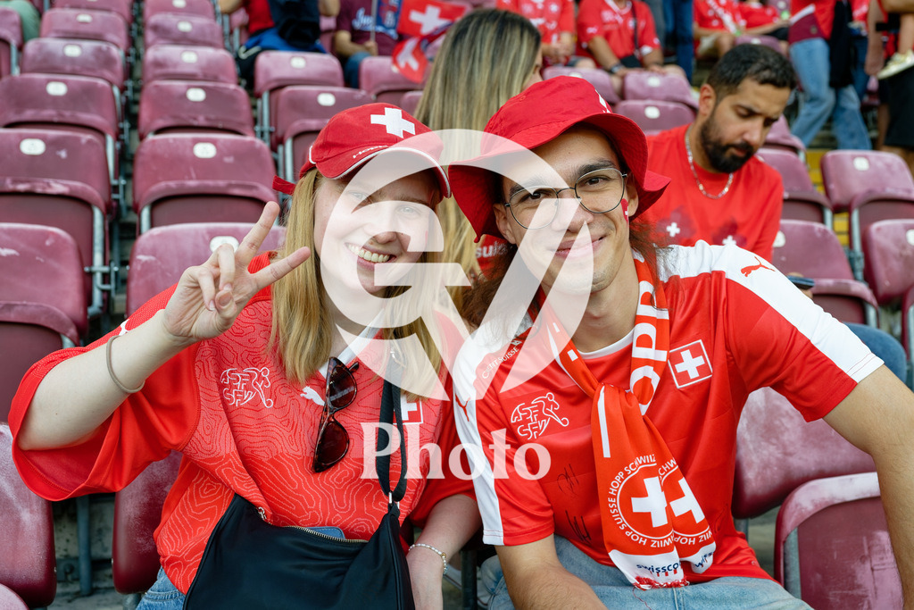 Finland v Switzerland: UEFA Women's EURO 2025 Group A | GENEVA, SWITZERLAND - JULY 10: Fans of Switzerland  during the UEFA Women's EURO 2025 Group A match between Finland and Switzerland at Stade de Geneve on July 10, 2025 in Geneva, Switzerland. (Photo by Giuseppe Velletri/Sports Press Photo/Getty Images)