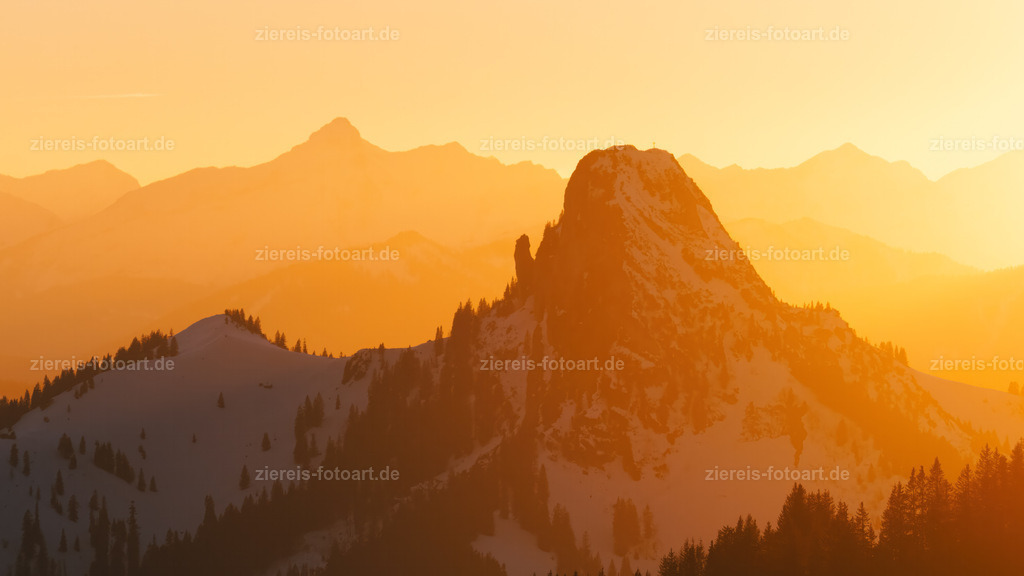 Der Roß und Buchstein im Abendlicht | Der Roß und Buchstein im Abendlicht - Realisiert mit Pictrs.com