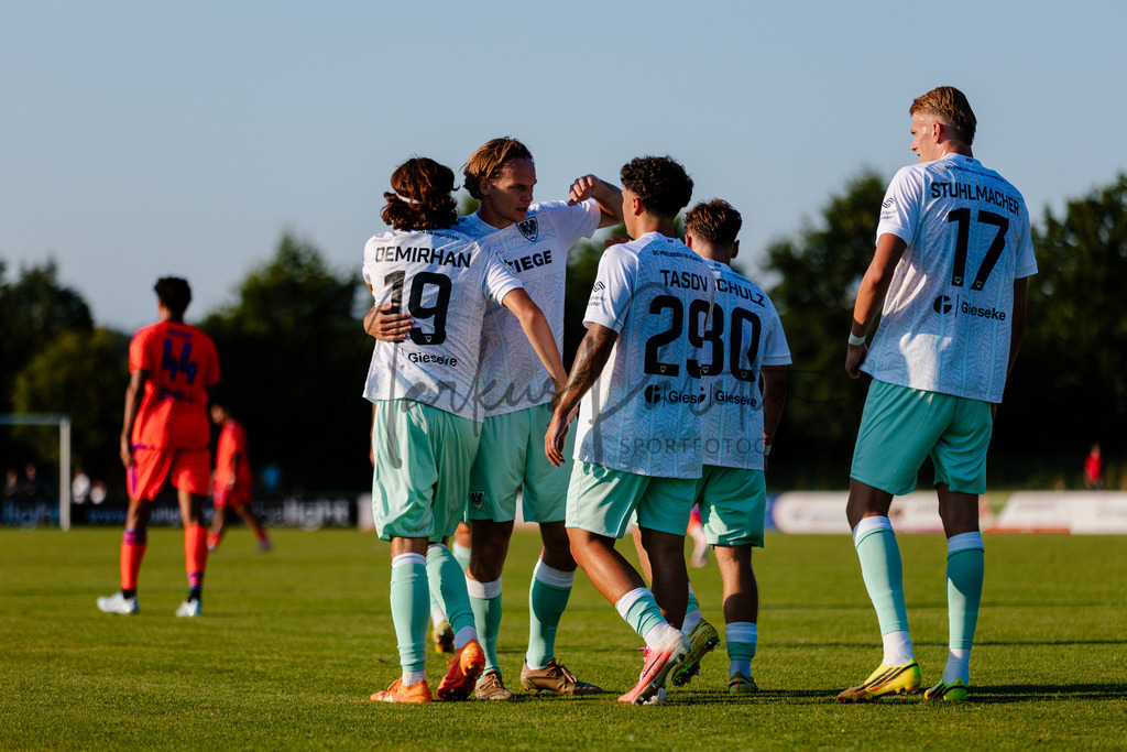 Testspiel, Saison 2026/27: SC Preußen Münster - Kickers Emden | Billerbeck, 10.07.2026: Testspiel, SC Preußen Münster gegen Kickers Emden auf der Anlage des DJK Billerbeck in Billerbeck. Foto: sportfotografie.ms | Markus Paletta - Realisiert mit Pictrs.com