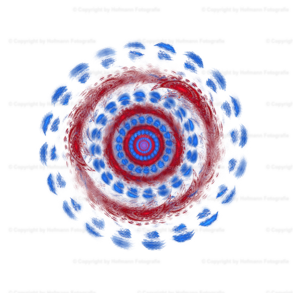 Blau roter Kreisel | Blau roter Kreisel. Fraktalgrafic von M. Hofmann - Realisiert mit Pictrs.com