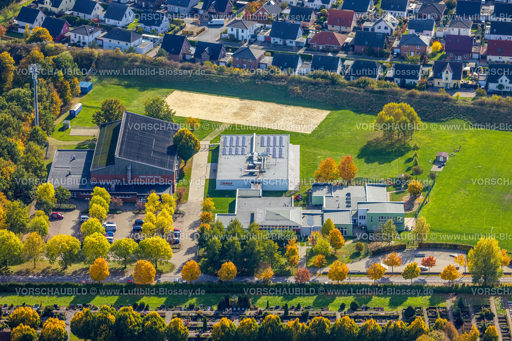 Hamm221003275 | Luftbild, Franz-Voß-Halle, Hammer SportClub 2008, Sport-Kita Grashüpfer, , Herbstfarben, Rhynern, Hamm, Ruhrgebiet, Nordrhein-Westfalen, Deutschland