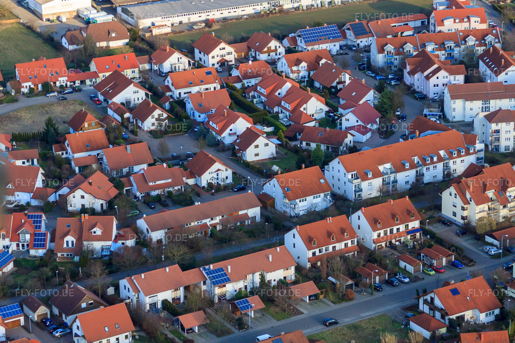 Luftbild: Laurentiusring in Herxheim bei Landau im Bundesland Rheinland-Pfalz in Deutschland. Foto: IMG_37153.jpg vom 22.01.2011 durch Werner Riehm/FLY-FOTO.de