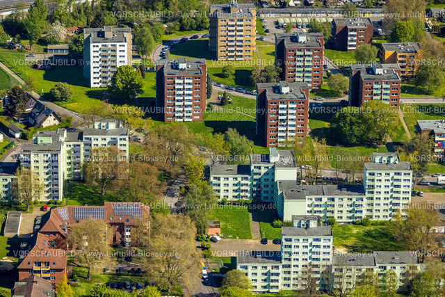 Kamen230406274 | Luftbild, Lüner Höhe, Hochhaus Wohnsiedlung Blumenstraße und Karl-Arnold-Straße, Kamen, Ruhrgebiet, Nordrhein-Westfalen, Deutschland