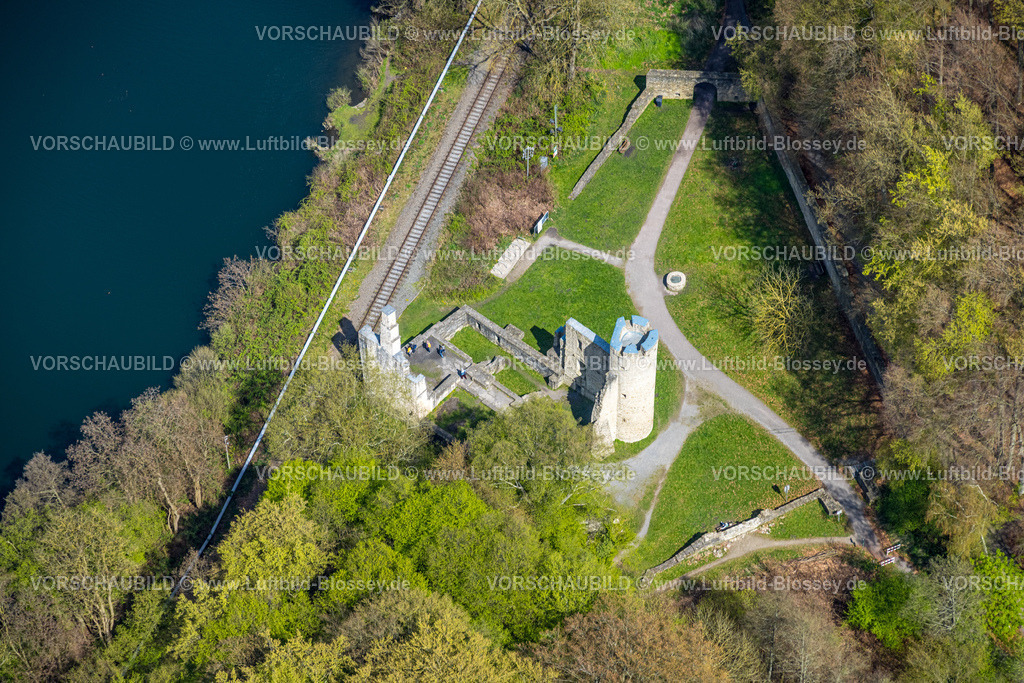 Witten260401722 | Luftbild, Burgruine Hardenstein, Vormholz, Witten, Ruhrgebiet, Nordrhein-Westfalen, Deutschland