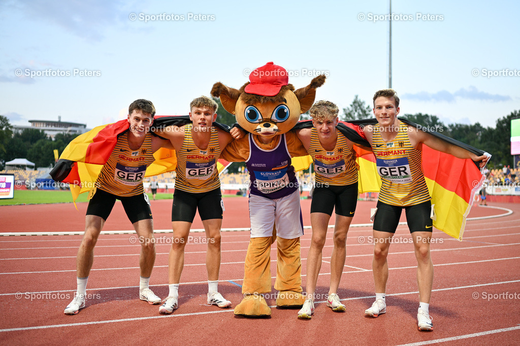 U18 EM - Tag 4_107 | European Athletics U18 Championships am 21.07.2024 in Banska Brystica; Medley-StaffelFoto: Kai Peters - Realisiert mit Pictrs.com