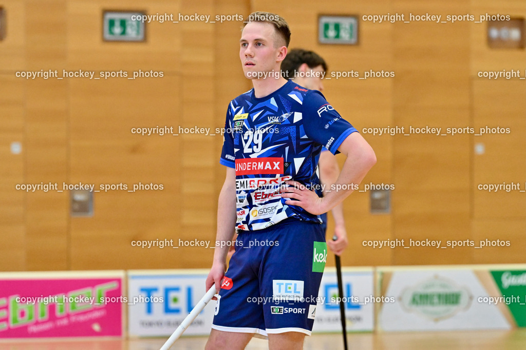 VSV Unihockey vs. Wiener Floorball Verein | #29 Anze Brajic VSV Unihockey, VSV Unihockey vs. Wiener Floorball Verein, VSV Unihockey vs. Wiener Floorball Verein am 18.05.2025 in Villach (Ballspielhalle St. Martin), Austria, (Photo by Bernd Stefan)