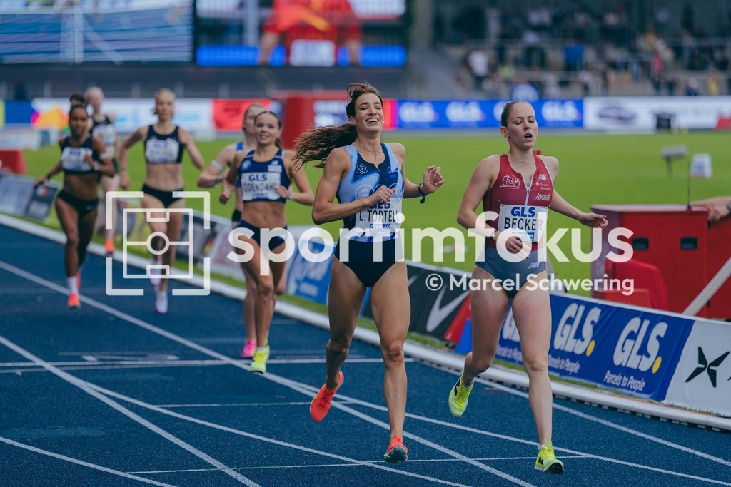 Deutsche Meisterschaften der Frauen und Männer 2026 | Lara Tortell, Athletics Team Karben, Jana Marie Becker, Königsteiner LV, 800-Meter-Lauf, Finale, Deutsche Meisterschaften der Frauen und Männer 2026, Lohrheidestadion Bochum-Wattenscheid, 26.07.2026. Foto: Marcel Schwering / sportimfokus - Realisiert mit Pictrs.com