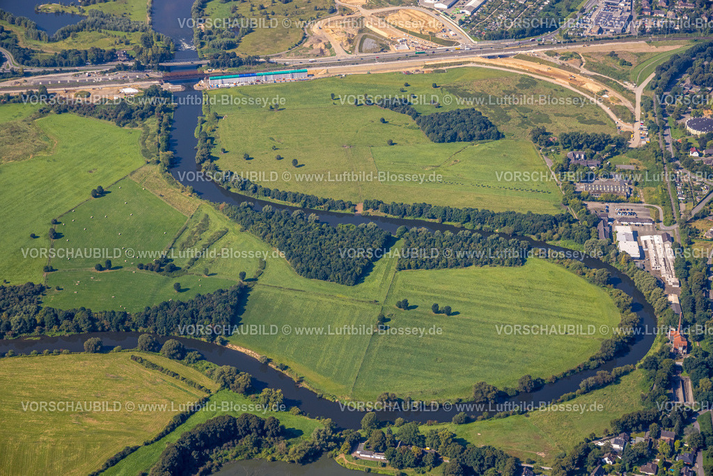 Wesel240805240Lippemuendung300dpi | Luftbild, Lipperenaturierung, Lippemündung in den Rhein, B58n Südumgehung, Lippeverlauf, Fluss Lippe, Lippeverband, Wittenberg, Wesel, Ruhrgebiet, Nordrhein-Westfalen, Deutschland