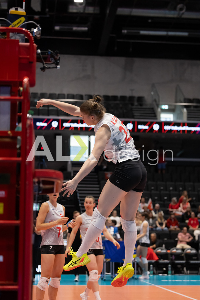 Georgia v Switzerland - CEV European League Women | KRIENS, SWITZERLAND - JUNE 12: Meret Aarden of Switzerland during the CEV European League match between Georgia and Switzerland at Pilatus Arena on June 12, 2026 in Kriens, Switzerland. - Realisiert mit Pictrs.com
