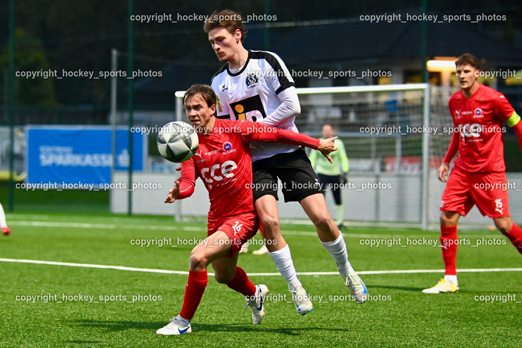 SV Spittal 1921 vs. SC St. Veit  | #16 David Armin Hude St.Veit, #18 Kristijan Jelic SV Spittal, SV Spittal 1921 vs. SC St. Veit , SV Spittal 1921 vs. SC St. Veit  am 04.10.2024 in Spittal an der Drau (Goldeck Stadion), Austria, (Photo by Bernd Stefan)