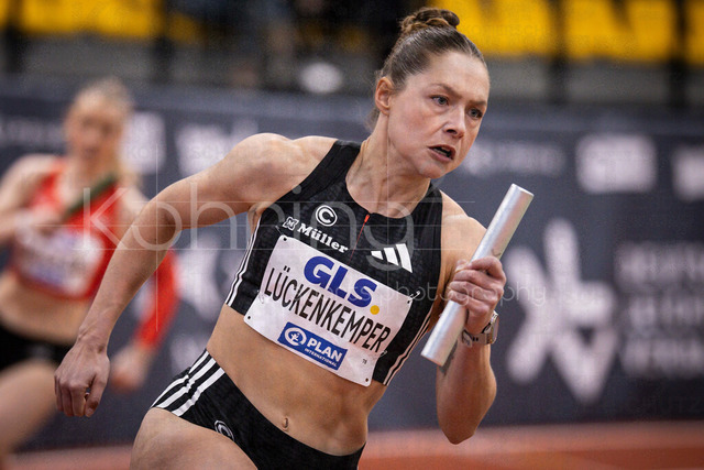 Deutsche Leichtathletik-Hallenmeisterschaften; Dortmund, 01.03.2026 | Gina Lückenkemper (SCC Berlin); Deutsche Leichtathletik-Hallenmeisterschaften am 01.03.2026 in der Helmut-Körnig-Halle in Dortmund. 