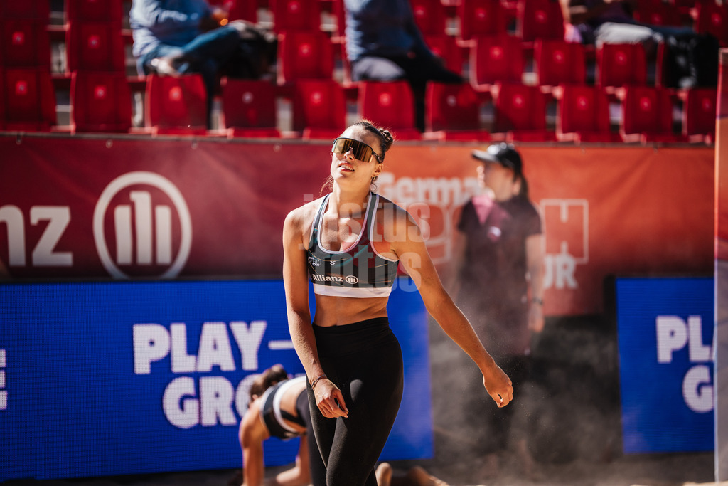 Beachvolleyball | Frauen | Allianz German Beach Tour 2025 | Tourstop Düsseldorf | 15.05.2025 | Elea Beutel ärgert sich