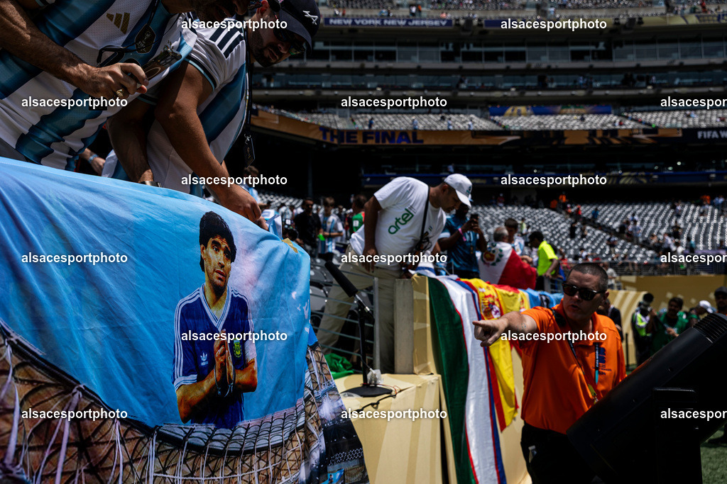 FOOTBALL : Argentine vs Espagne – Finale de la Coupe du Monde FIFA 2026. New York New Jersey Stadium, East Rutherford, New Jersey, États-Unis. 19/07/2026. | Ambiance avec les supporters de l'équipe de Argentine