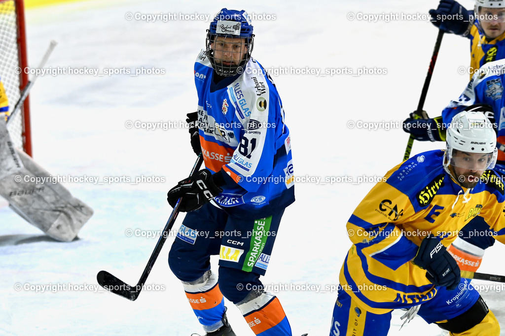 ESC SPARKASSE STEINDORF vs. EHC Althofen | #81 Cimzar Tadej ESC Steindorf, #90 Edlinger Patrick EHC Althofen, ESC SPARKASSE STEINDORF vs. EHC Althofen, ESC SPARKASSE STEINDORF vs. EHC Althofen am 06.03.2026 in Steindorf (Ossiachersee Halle), Austria, (Photo by Bernd Stefan)