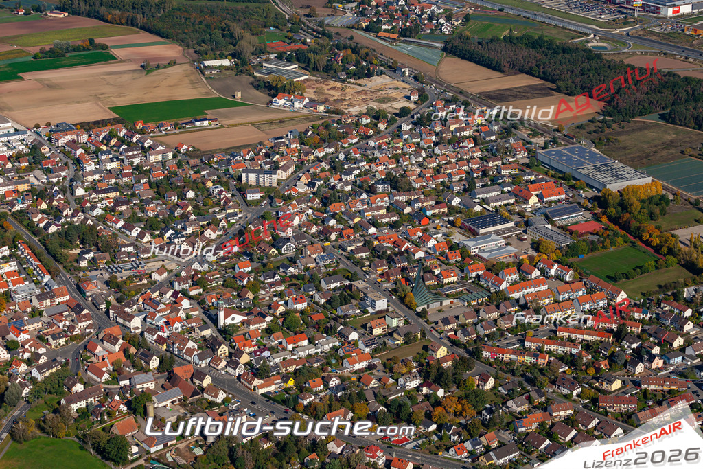 aktuelles Luftbild von  Stadeln - Luftaufnahme wurde 2019 von https://frankenair.de mittels Flugzeug (keine Drohne) erstellt.