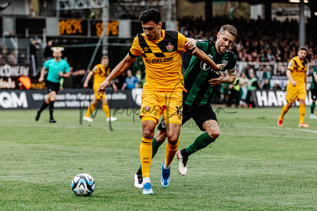 3. Liga, Saison 2023/24, 31. Spieltag: SC Preußen Münster - Dynamo Dresden | Münster, 30.03.2024: 3. Liga, 31. Spieltag, SC Preußen Münster gegen Dynamo Dresden im LVM-Preußenstadion in Münster. Foto: sportfotografie.ms | Markus Paletta - Realisiert mit Pictrs.com