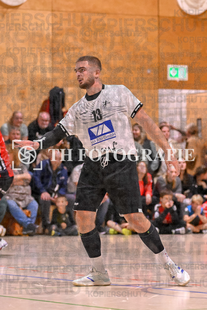 GER, SG Maulburg/Steinen - HSG Dreiland, Handball, Landesliga Suedbaden, 4. Spieltag, Saison 2024/2025, 12.10.2024 | Clirim Maraj (HSG Dreiland, #13)GER, SG Maulburg/Steinen - HSG Dreiland, Handball, Landesliga Suedbaden, 4. Spieltag, Saison 2024/2025, 12.10.2024Foto: TH Fotografie/Thomas Hess