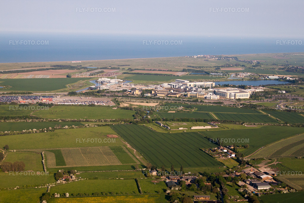 Aerial view: View of the town in Richborough in the state England, Great Britain. – Photo: IMG_50499.jpg taken on 05/27/2012 by Werner Riehm/FLY-FOTO.com – Resolution of the original: 4752 x 3168 px