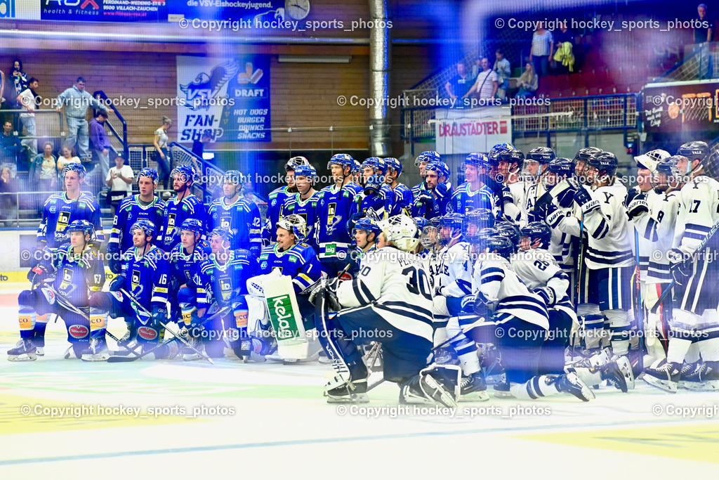 EC IDM Wärmepumpen VSV vs. Yale Bulldogs 17.8.2023 | Mannschaftsfoto EC VSV und Yale Athletics