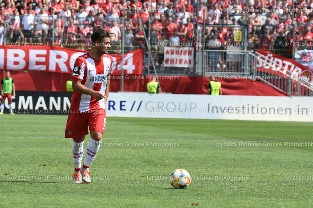 3. Football - League Wuerzburg vs. Bayern II | 3. Football - League Wuerzburg vs. Bayern II, Wuerzburger Kickers vs. Bayern Muenchen II on 20.07.2019 in the Flyeralarm ARENA in Wuerzburg, (Germany)

Image: Dominic Baumann 9 (Wuerzburger Kickers)

DFL REGULATIONS PROHIBIT ANY USE OF PHOTOGRAPHS as IMAGE SEQUENCES and/or QUASI-VIDEO. - Realisiert mit Pictrs.com