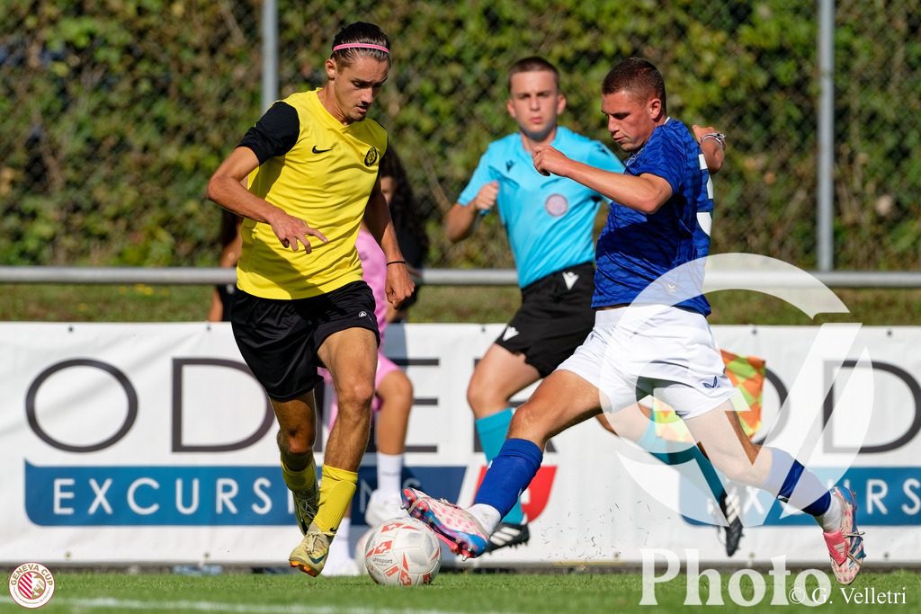 GenevaCup Group Phase - FC Meyrin v Everton FC | during the GenevaCup Group Phase match between FC Meyrin and Everton FC at Stade des Arberes in Meyrin, Switzerland