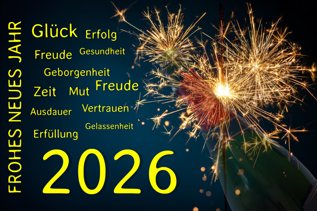 Silvestergrüße 2026 mit verschiedenen persönlichen Wünschen (Glück, Erfolg etc.) | (Fotomontage) Silvestergrüße 2026 mit verschiedenen persönlichen Wünschen (Glück, Erfolg etc.) - Realisiert mit Pictrs.com