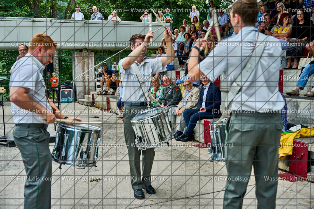 ALP1071_XXXX-Chopin-Festival_Ausklang | (C)FotoLois.com, Alois Spandl. XXXX. Chopin-Festival in der Kartause Gaming, musikalischer AUSKLANG auf der Seebühne Lunz mit dem Blasorchester der Miltärmusik Niederösterreich unter der Leitung von Oberst Adolf Obendrauf, So 18. August 2024.