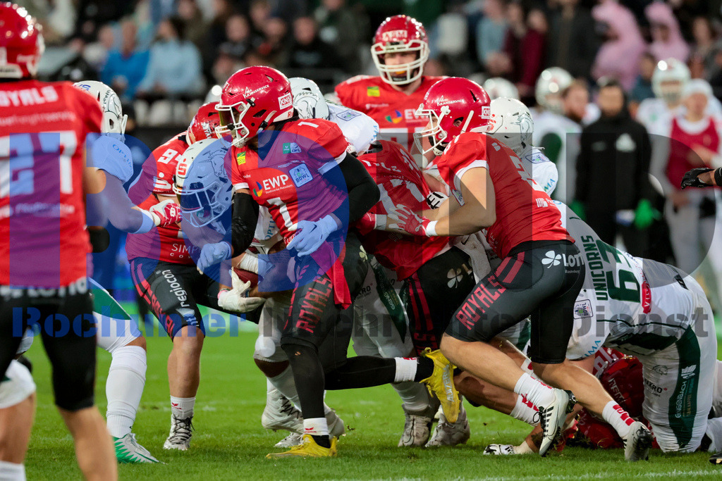  14.10.2023 - 
 | Sebastian Sendlak / Bochumer Nachrichtendienst (BOND) - GFL-Bowl 2023: Schwaebisch Hall Unicorns vs. Potsdam Royals - Realisiert mit Pictrs.com