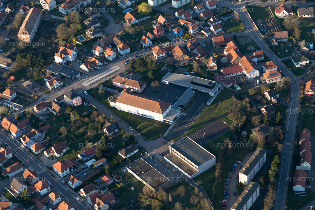 Vue aérienne: Vue de la ville à Lauterbourg dans le département Bas Rhin, France. Photo: IMG_097876.jpg prise le 27/03/2017 par Werner Riehm/FLY-FOTO.euRésolution de l'original: 5472 x 3648 px