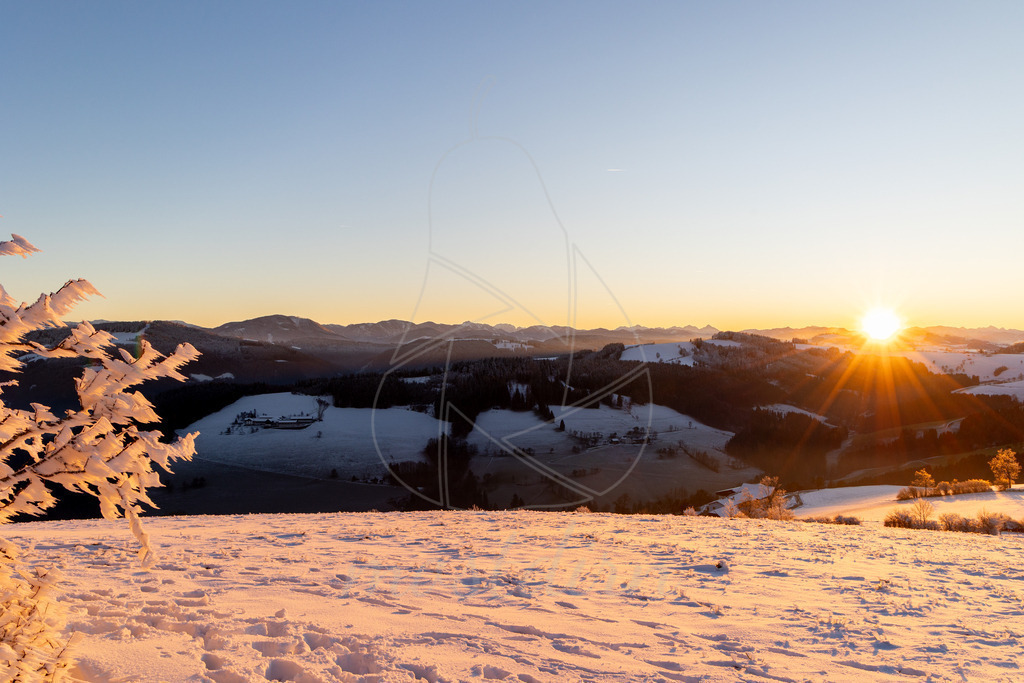 Winter am Hochkogelberg Sonnenuntergang | Ihre Fotografin im Lungau, ihre Fotografin im Mostviertel, Wandbilder Onlineshop, Imagefotos für Ihr Unternehmen,  - Realisiert mit Pictrs.com