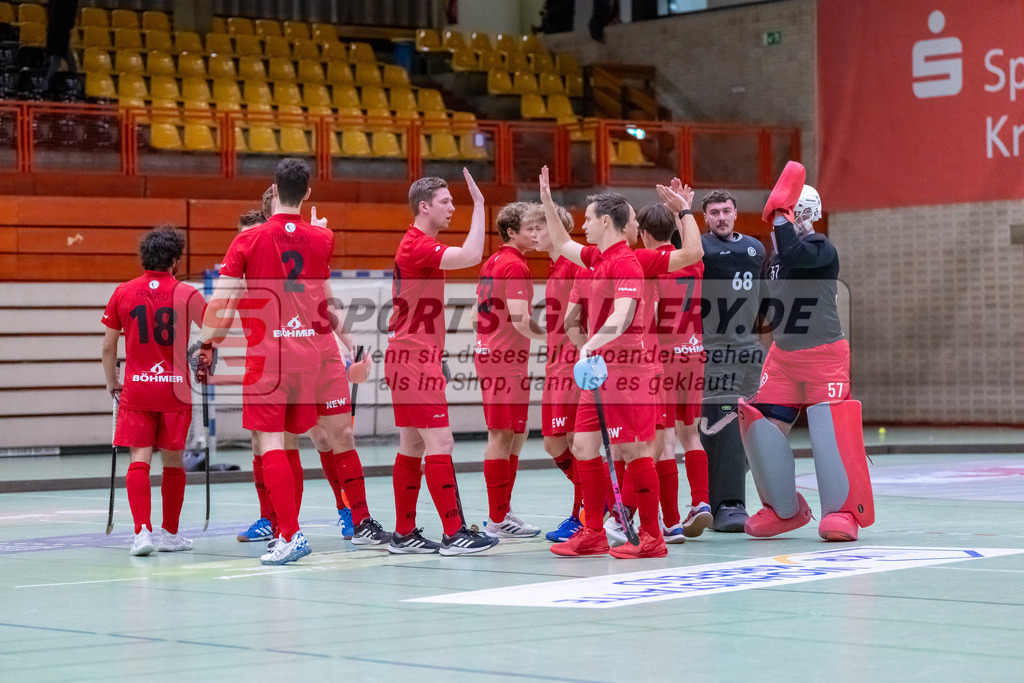 HK_20241220_100500 | 1. Bundesliga Halle Herren Crefelder HTC - Gladbacher HTC am 20.12.2024 Halle Glockenpitz, Krefeld ,