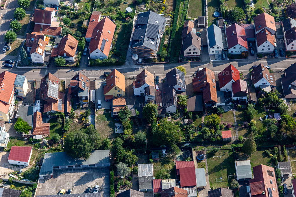 Luftbild: Siedlung in Kandel im Bundesland Rheinland-Pfalz in Deutschland. Foto: IMG_117349.jpg vom 25.08.2019 durch Werner Riehm/FLY-FOTO.de