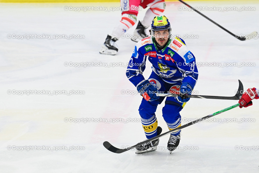 EC IDM WÄRMEPUMPEN VSV vs. HCB Südtirol Alperia | #13 Adam Helewka EC VSV, EC IDM WÄRMEPUMPEN VSV vs. HCB Südtirol Alperia, EC IDM WÄRMEPUMPEN VSV vs. HCB Südtirol Alperia am 28.12.2025 in Villach (Stadthalle Villach), Austria, (Photo by Bernd Stefan)