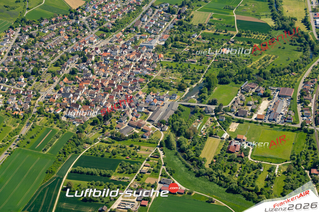 Geschenkidee Edelfingen bei Bad Mergentheim -Die Luftbildaufnahme wurde 2025 vom UL-Flugzeug heraus erstellt ( keine Drohne ) - Hochauflösende Luftaufnahme -Nicht vergleichbar mit Google Maps oder Satelittenbilder- Die Geschenkidee !Mit Lizenz und Bildrechte bestellbar