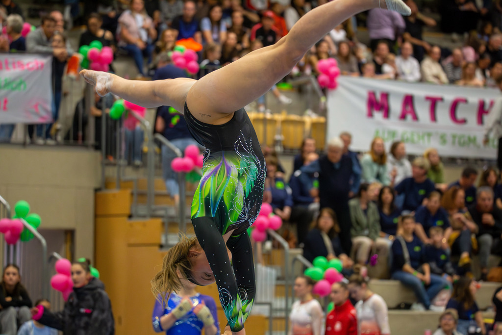 Deutsche Turnliga (Bundesliga) der Frauen, 1. Wettkampftag 2025 in Mannheim***Emma Malewski (TSV Tittmoning-Chemnitz) am Schwebebalken | Deutsche Turnliga (Bundesliga) der Frauen, 1. Wettkampftag 2025 in Mannheim***Emma Malewski (TSV Tittmoning-Chemnitz) am Schwebebalken - Realisiert mit Pictrs.com