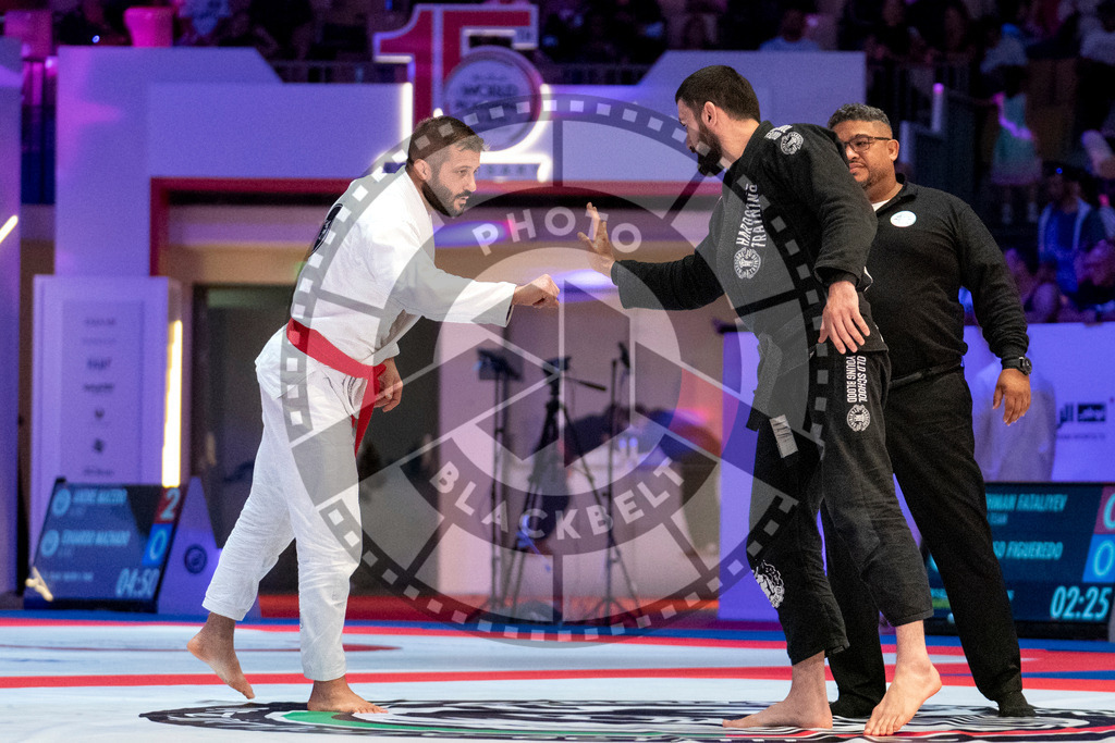 20231107PBB5227 | Fighters compete during the AJP World Master Championship in the Mubadala Arena in Abu Dhabi, Arab United Emirates, on November 7, 2023.