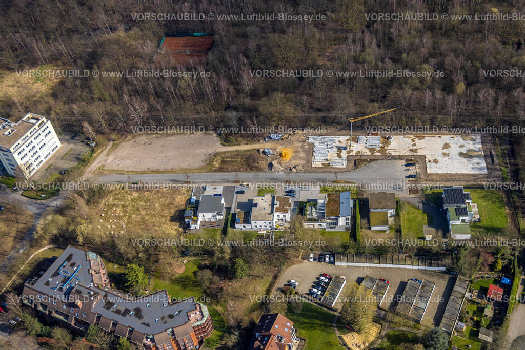 Gelsenkirchen240301254 | Luftbild, Baustelle und Neubau an der Leithestraße, am CURA SeniorenCentrum Gelsenkirchen, Ückendorf, Gelsenkirchen, Ruhrgebiet, Nordrhein-Westfalen, Deutschland
