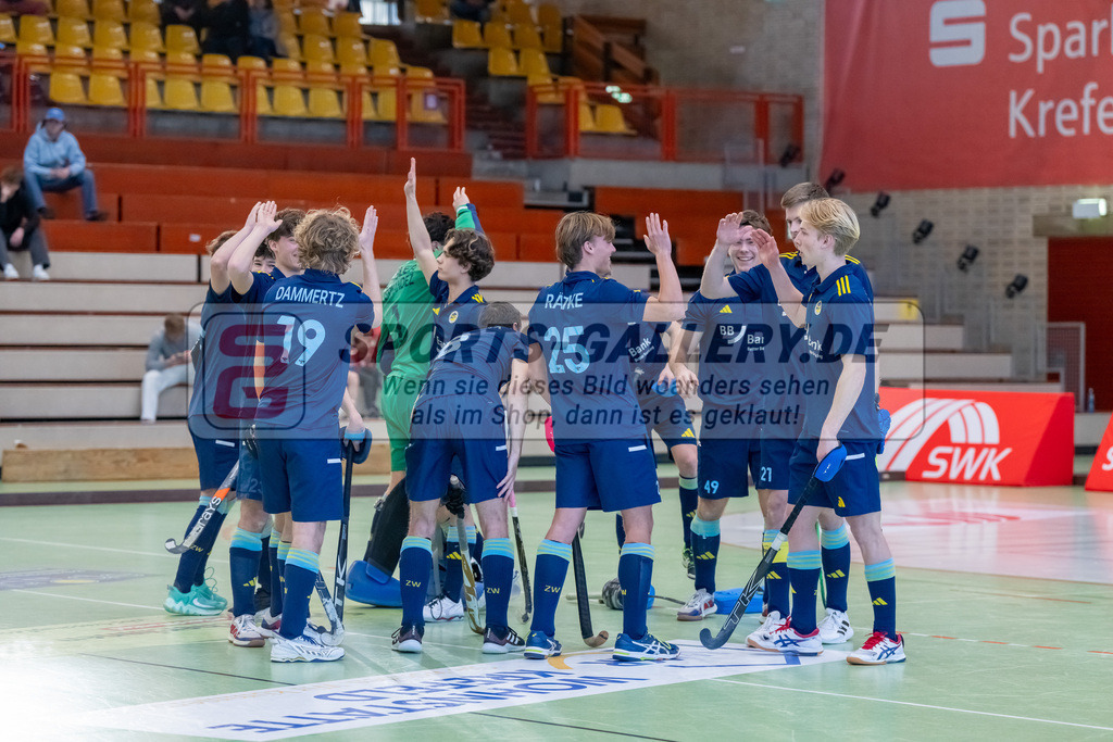 HK_20250118_101723 | 1/4 Finale 1. Bundesliga Halle Herren Crefelder HTC - Zehlendorfer Wespen am 18.1.2025 Halle Glockenspitz, Krefeld ,
