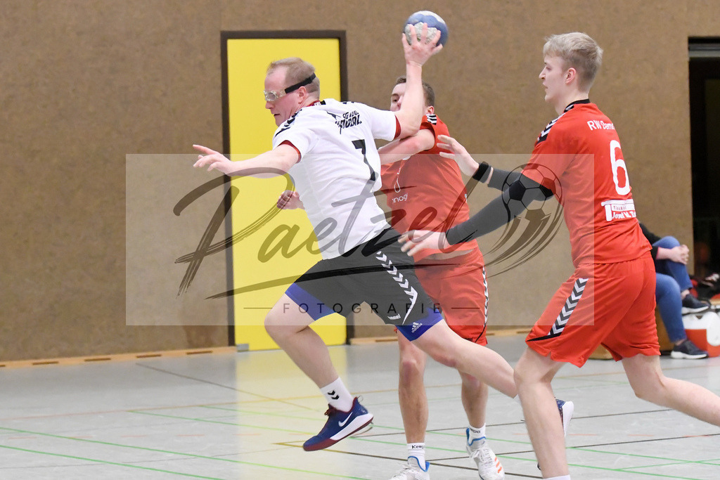20200125_TEURWD_0052 | Handball, Herren:   beim Spiel der Landesklasse Süd zwischen SG Teuto Handball vs. RW Damme am 25.01.2020 in der Sporthalle-Gellenbeck in Hagen a.T.W., Deutschland.(Foto von Nico Paetzel) - Realisiert mit Pictrs.com