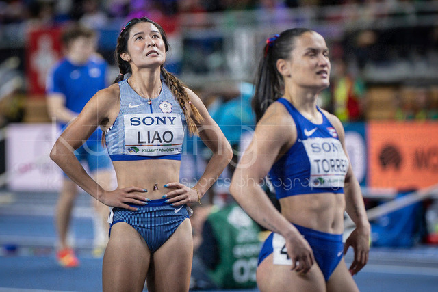 World Athletics Indoor Championships Kujawy Pomorze 26, 21.03.2026 | TORUN, POLAND - MARCH 21:  Yanjun LIAO (TPE) after the 60m 1st round during the World Athletics Indoor Championships Kujawy Pomorze 26 on day 2 / session 1 at Kujawsko-Pomorska Arena Torun on March 21, 2026 in Torun, Poland. 