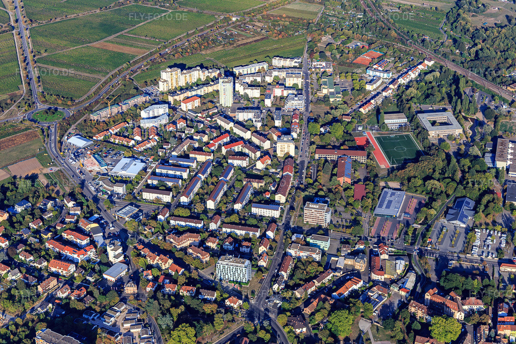 Luftbild: Ortsansicht von Südwesten in Neustadt an der Weinstraße im Bundesland Rheinland-Pfalz in Deutschland. Foto: IMG_111797.jpg vom 16.09.2018 durch Werner Riehm/FLY-FOTO.de