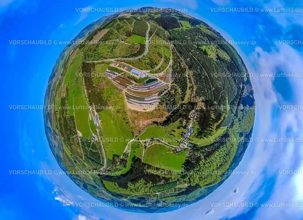 Schmallenberg240590337WaldsiepenGaertnerei | Luftbild, Gärtnerei in Waldsiepen und Hotel Gut Vorwald, umgeben von Wald und Wiesen und Feldern, Erdkugel, Fisheye Aufnahme, Fischaugen Aufnahme, 360 Grad Aufnahme, tiny world, little planet, fisheye Bild, Westfeld, Schmallenberg, Sauerland, Nordrhein-Westfalen, Deutschland