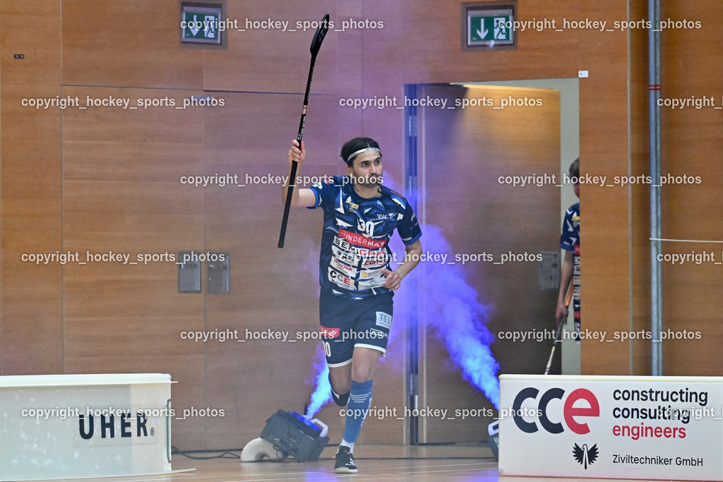 VSV Unihockey vs. Wiener Floorballferein 6.4.2024 | #30 Christoph Steiner VSV Unihockey, VSV Unihockey vs. Wiener Floorballferein 6.4.2024, VSV Unihockey vs. Wiener Floorballferein  am 06.04.2024 in Villach (Ballspielhalle St. Martin), Austria, (Photo by Bernd Stefan)
