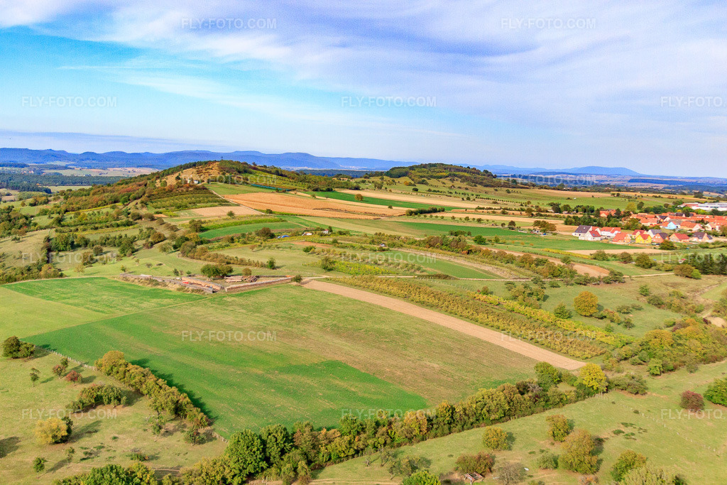 Aerial view: Regional Nature Reserve of the Bastberg Colline in Bouxwiller in the state Bas-Rhin, France.Photo: IMG_53606.jpg taken on 09/30/2012 by Werner Riehm/FLY-FOTO.comResolution of the original: 4752 x 3168 px