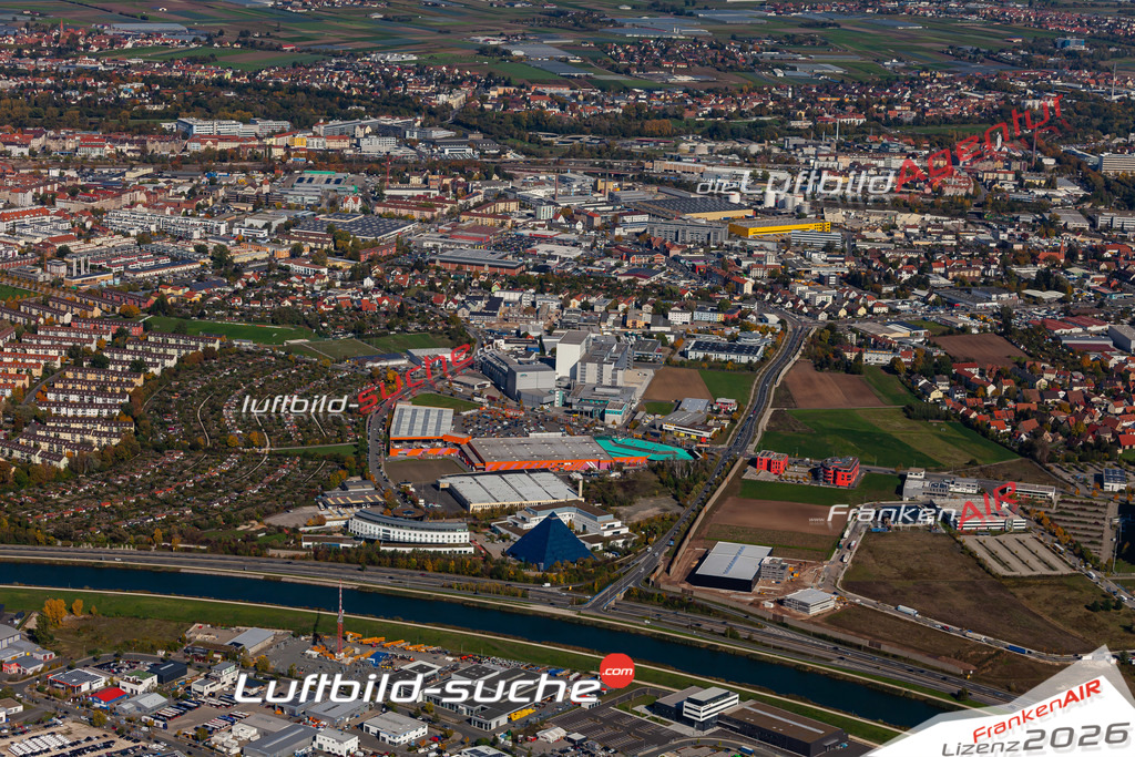 aktuelles Luftbild von Hoefener-spange  Suedstadt - Luftaufnahme wurde 2019 von https://frankenair.de mittels Flugzeug (keine Drohne) erstellt.