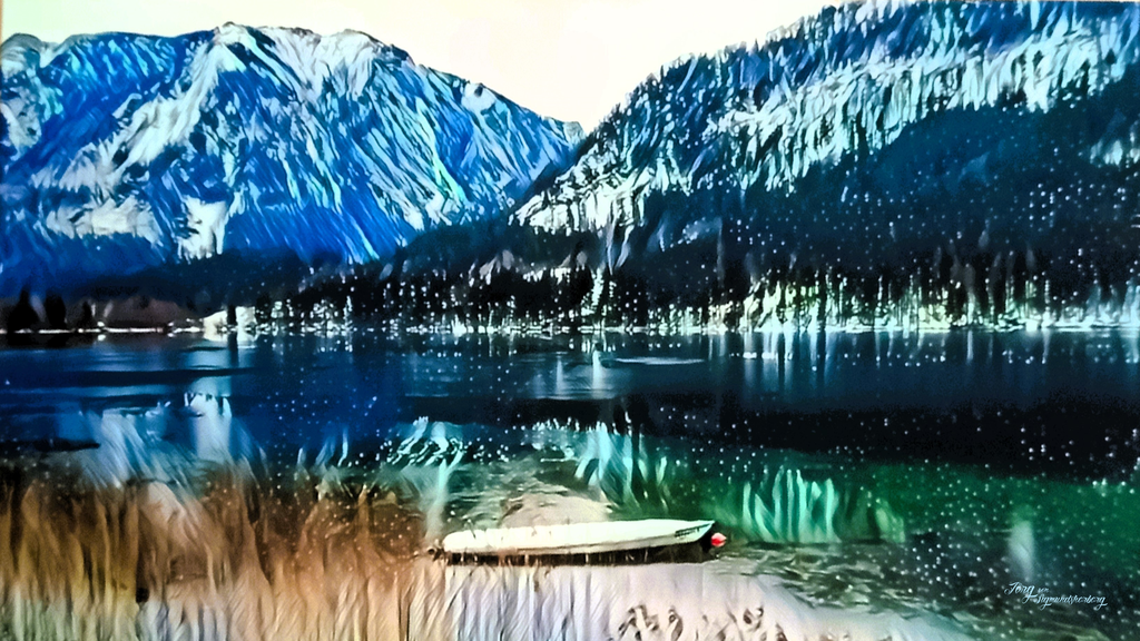 Schlafender See im  Winter | Mein höchstpersönliches "Beredtes Bild", das von seinem bersonderen Platz aus seit  einigen Jahren wirken kann