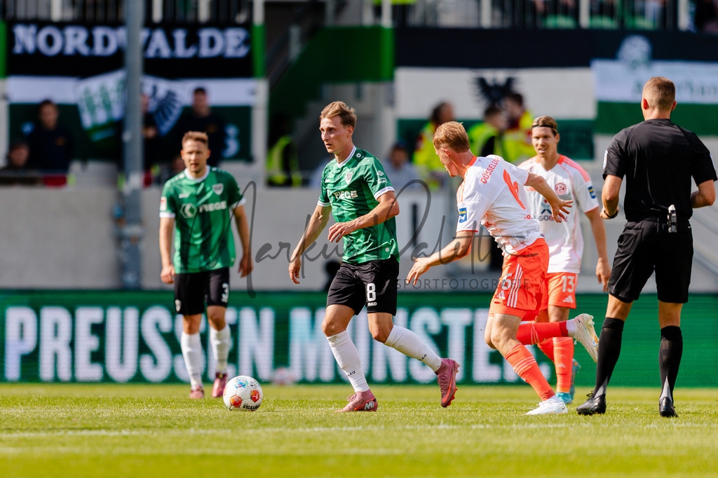 2. Bundesliga, Saison 2025/26, 5. Spieltag : SC Preußen Münster - Fortuna Düsseldorf | Münster, 14.09.2025: 2. Bundesliga, 5. Spieltag, SC Preußen Münster gegen Fortuna Düsseldorf im LVM-Preußenstadion in Münster. Foto: sportfotografie.ms | Markus Paletta - Realisiert mit Pictrs.com